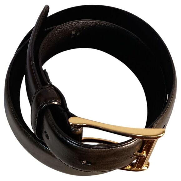 Polo Ralph Lauren Belt 36 Mens Black Leather - Picture 2 of 9